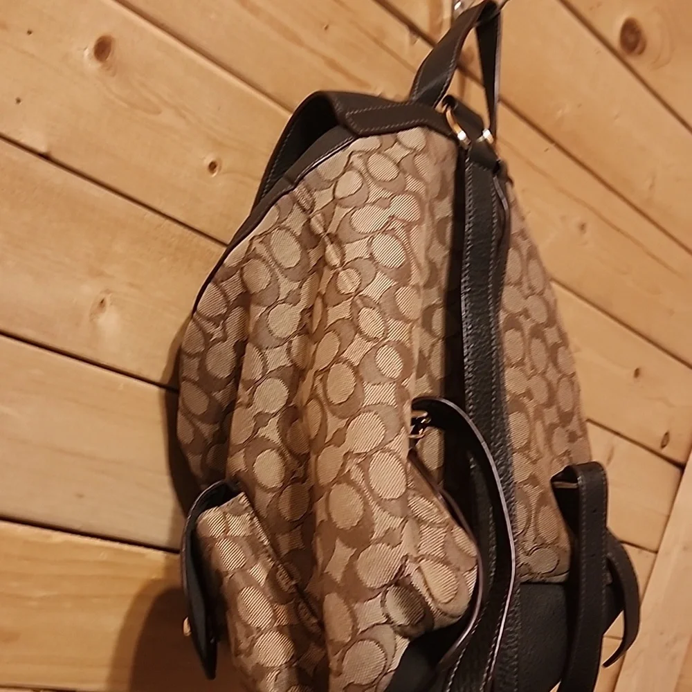 Coach Billie Backpack Signature Canvas Refined Leather - Picture 9 of 12